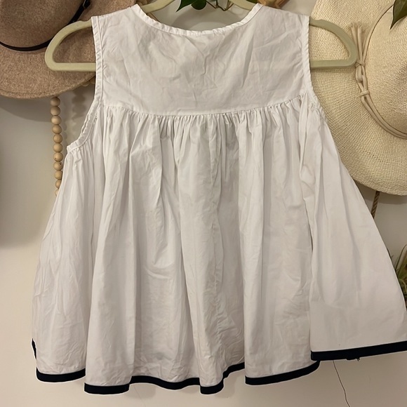 BABYDOLL SLEEVELESS BLOUSE WITH EMBROIDERED DETAIL - SIZE S/M - Picture 8 of 8